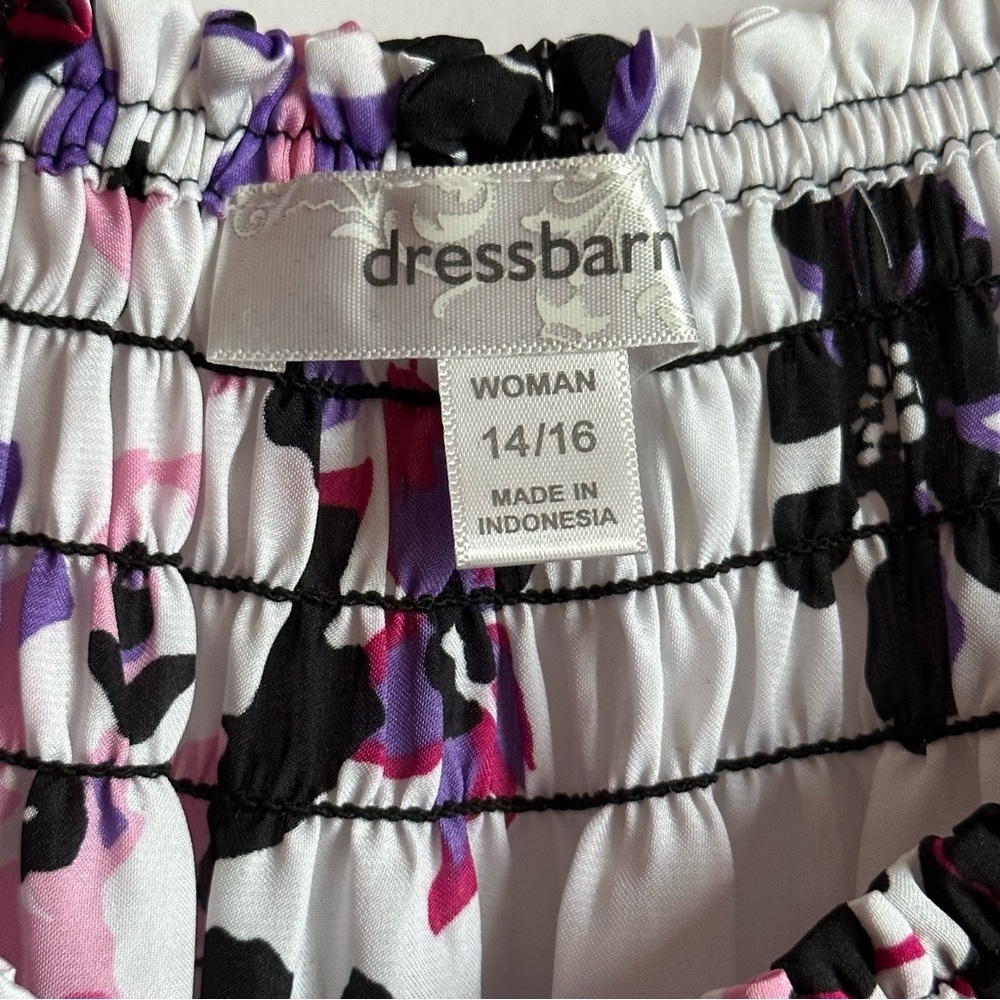 Dress Barn Blouse Floral Design Sz 14/16 - Picture 5 of 7